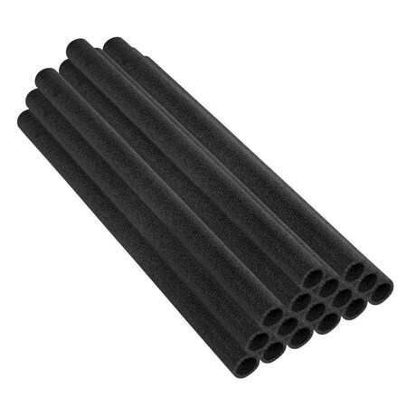 Upper Bounce 37 Inch Trampoline Pole Foam Sleeves, fits for 1" Diameter Pole - Set of 16 -Black
